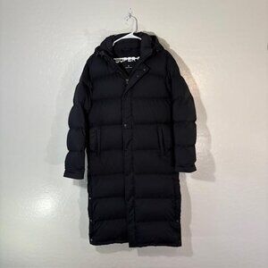 Aritzia Super Puff Long Parka Coat Womens Small Black Down Hooded 700 Fill Goose